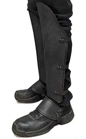 Medieval Halloween Boots Covers Faux Leather Steampunk Legguards Crusaders Pirate Cosplay Costume Accessoires