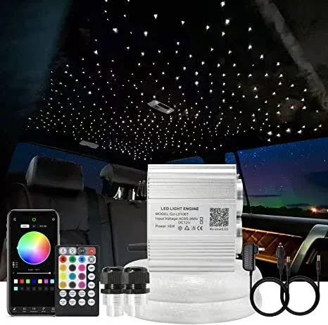 Akepo Car Home Use App Control Twinkle Fiber Optic Light Kit