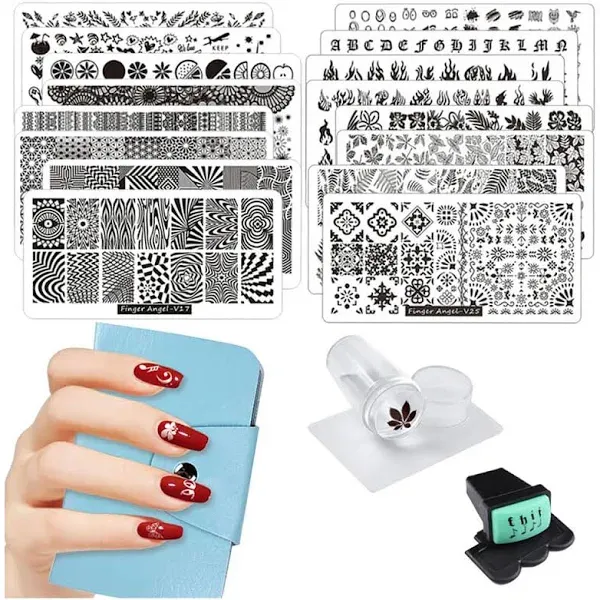 FingerAngel Nail Stamp Plate Set