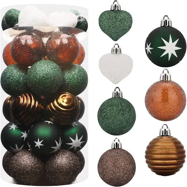 35pcs Christmas Ball Ornaments for Xmas Tree Shatterproof Christmas Tree Deco...