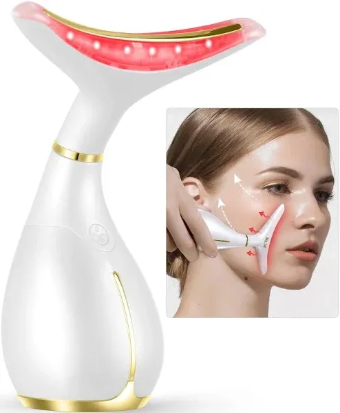 Ms.W Red Light Face Massager Tool, Facial Massager for Skin Care with LED, He...