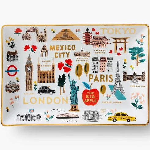 Rifle Paper Co. Bon Voyage Porcelain Catchall Tray