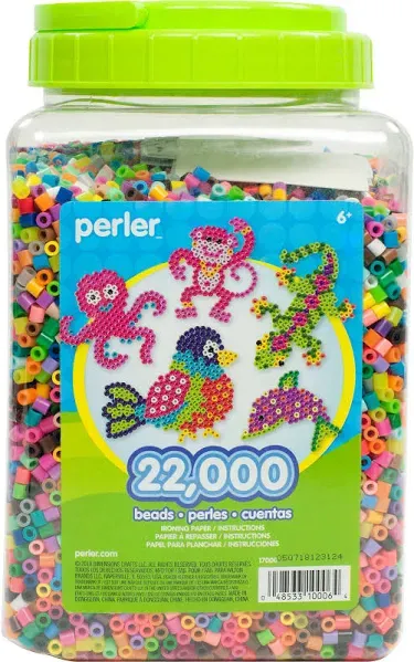 22,000 Multi-Mix Fused Bead Jar, Ages 6 and up