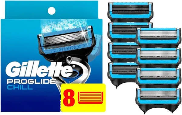 Gillette Fusion5 ProShield Chill Razor Blades 4 Cartridges 100% Genuine NEW 🔥  