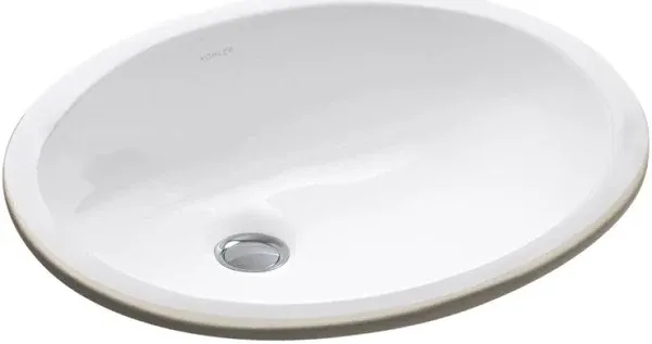 Kohler Caxton 21-1/4&#034; x 17-1/4&#034; Undermount Bathroom Sink w/ Overflow | K-2211-0