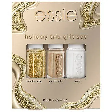 essie Salon-Quality Nail Polish Holiday Trio Gift Set, Champagne Fizz