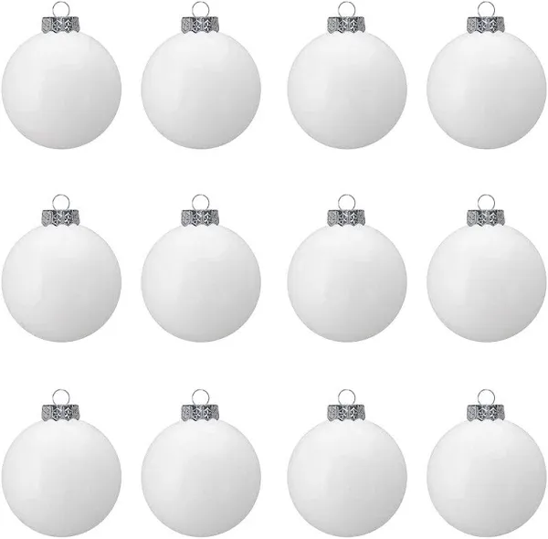 Blank White DIY Christmas Ball Ornaments for Crafts to Personalize, Make Your...