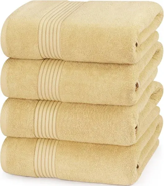 4 Pack Bath Towels Set, (27 x 54 Inches) 100% Ring Spun Cotton, Quick Dry, Hi...