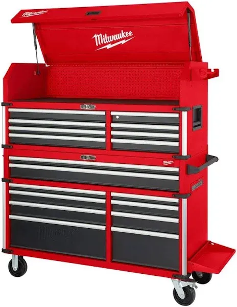 Milwaukee 56" Premium 18-Drawer Tool Box Chest and Cabinet Combo with Electronic Keypad Lock