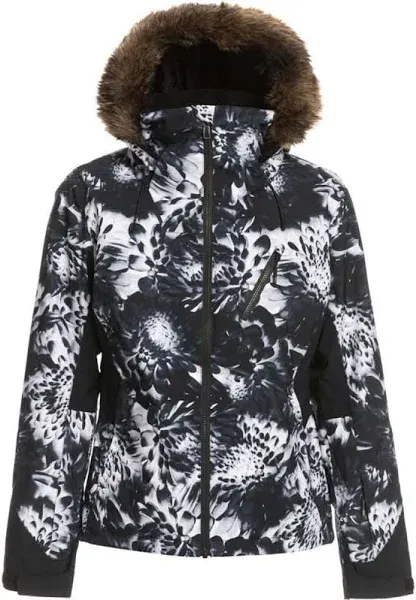 Women’s Roxy Key Ski Premium Snow Jacket Faux Fur Size Small KVJ2 $320