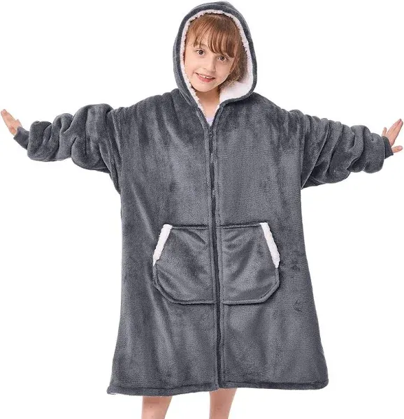 JOYWOO Wearable Blanket Hoodie Oversized Hooded Blanket For Adult Birthday Christmas Gifts For Women Men