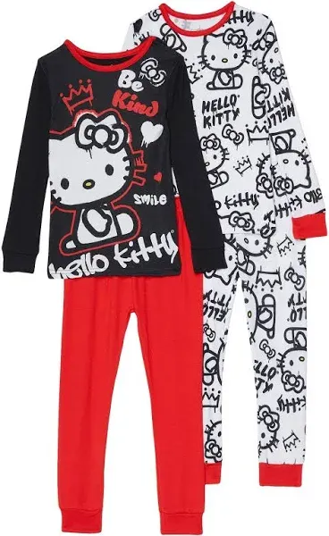 Hello Kitty Kindness Girl&#039;s 4-Piece Pajama Set Multi-Color