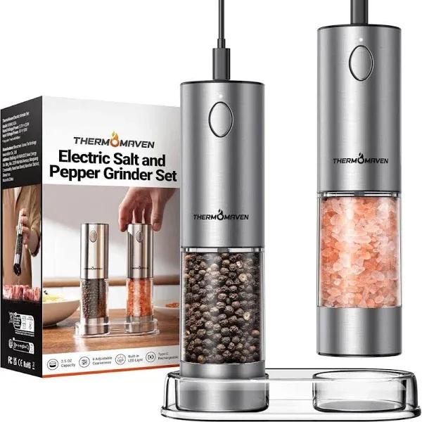 ThermoMaven Electric Salt and Pepper Grinder Set