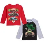 Monster Jam Toddler Boys 2 Pack Long Sleeve Graphic T-shirts Multicolored 5T