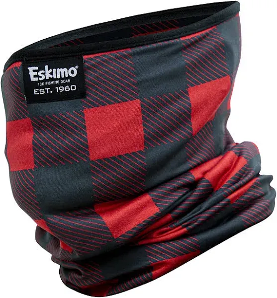 Eskimo Buffalo Plaid Neck Gaiter - Red/Black - One Size Fits Most