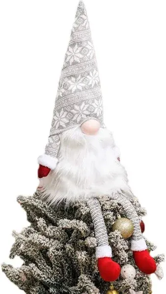 Gnome Christmas Tree Topper,Gnome Christmas Ornaments Santa Gnomes Plush Party D