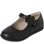 Girls And Toddler Closed Toe Maryjane Mary Jane Flat Black Flower 10 Toddler US