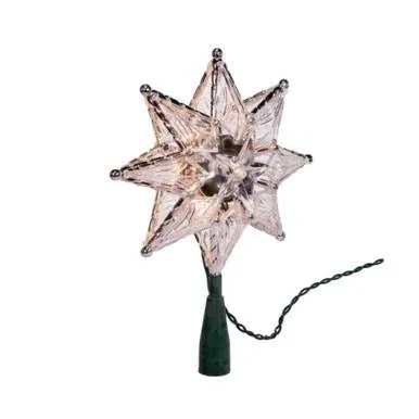 Kurt S. Adler Kurt Adler 10-Light 8-Point Star Christmas, 8-Inch, Clear Treetop