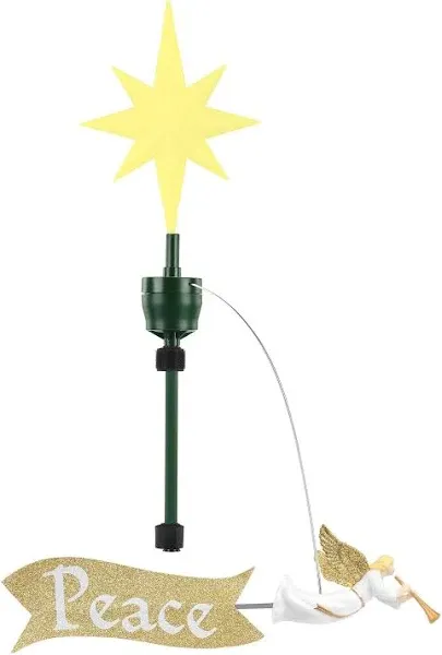 Animated Angel Tree Topper with Banner Mr. Christmas