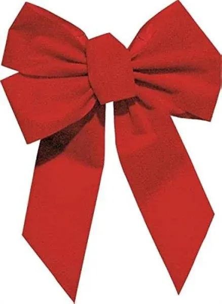 Rocky Mountain Goods Red Bow - Christmas Wreath Bow - Great for Large Gifts - Indoor/Outdoor use - Waterproof Velvet - Attachment tie Included for Easy Hanging (10-inch)