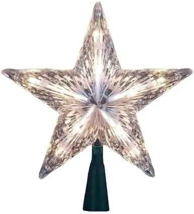 Kurt Adler 10-Light 7-Inch Clear Star Treetop