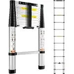 VEVOR 10.5 ft. Aluminum Extension Step Telescoping Ladder