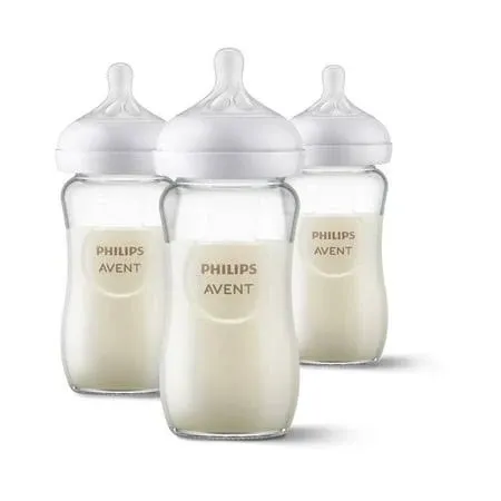 Philips Avent Natural Glass Baby Bottle With Silicone Nipple 8oz