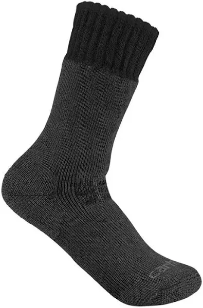 Carhartt Heavyweight Synthetic Wool Blend Boot Sock, SB6600 1 pair, Navy Large