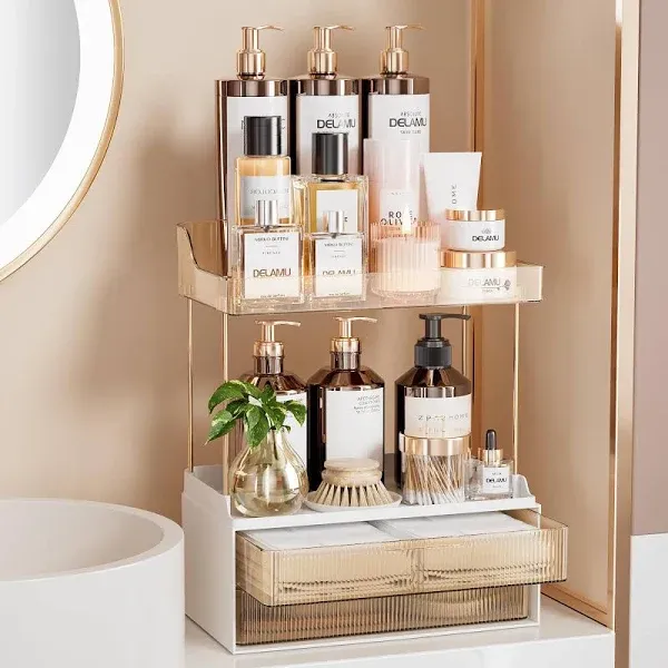 2-Tier 2-Drawer Bathroom Organizer