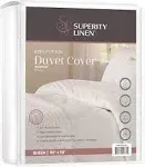 Superity Linen 200 Thread Count White 100% Premium Cotton Duvet Cover, King