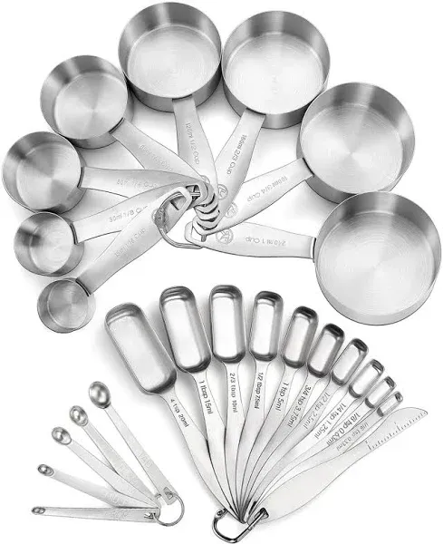 Lucksury Measuring Cups and Spoons Set of 24 Piece