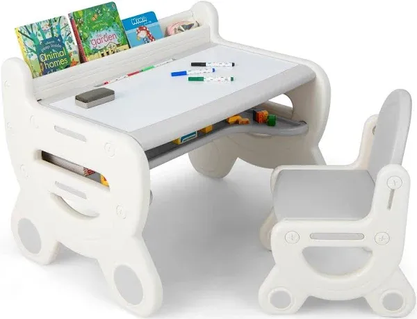 Costway Kids Drawing Table and Chair Set