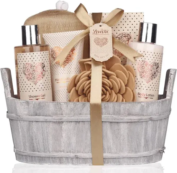 Spa Gift Basket – Bath and Body Set with Vanilla Fragrance by Lovestee - Gift...