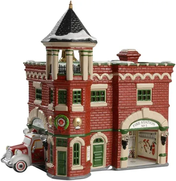 Department 56 Snow Village Fire Station #3