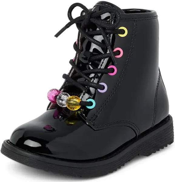 The Children's Place Baby Girls' Lace Up Beaded Combat Boots