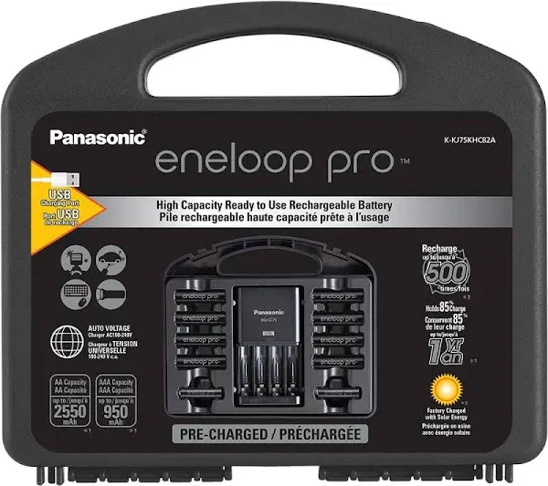 Panasonic Eneloop Pro High Capacity Rechargeable Batteries Power Pack