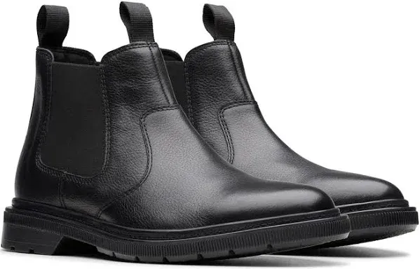 Clarks Men's Burchill Up Leather Chelsea Boots