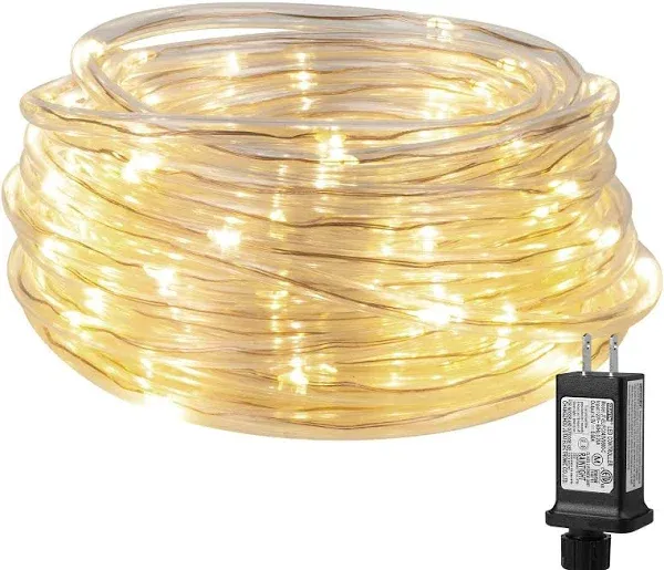 Plug in Rope Lights with Small Tube, 1/4 in Pencil-Size, 100 LED Copper Wire ...