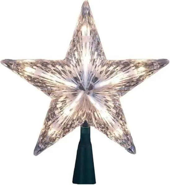 Kurt Adler 10-Light 7-Inch Clear Star Treetop