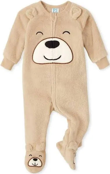 The Children's Place Baby and Toddler Fleece Zip-Front One Piece Footed Pajama