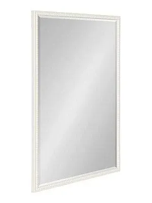 White Vintage Beaded Wall Mirror, 36 in. | Kirklands Home