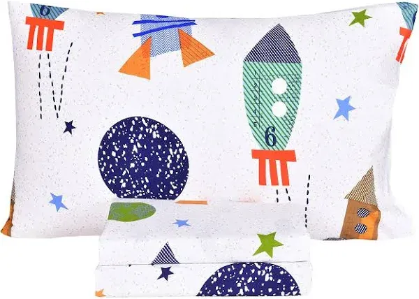 Scientific Sleep Outer Space Airship Rocket Star Explore Teen Boys Girls Cotton Cotton