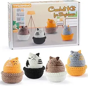 YWQZBHEMO 3 Pattern Crochet Kits - Crochet 3 Different Patterns Sets for Beginners/Experts - Rabbit, Chicken, Bee for Adult Starters, Kids, Includes Enough Yarns, Hook, Accessories