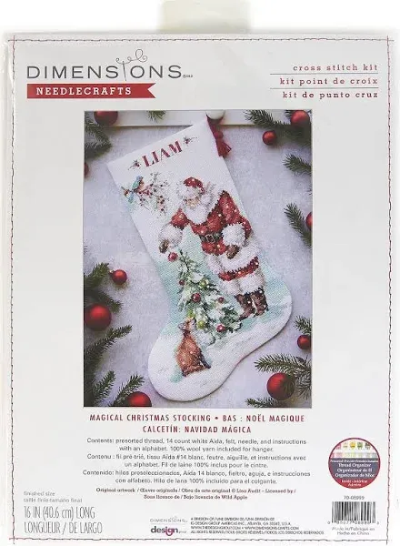 Dimensions Magical Christmas Counted Cross Stitch Stocking Kit