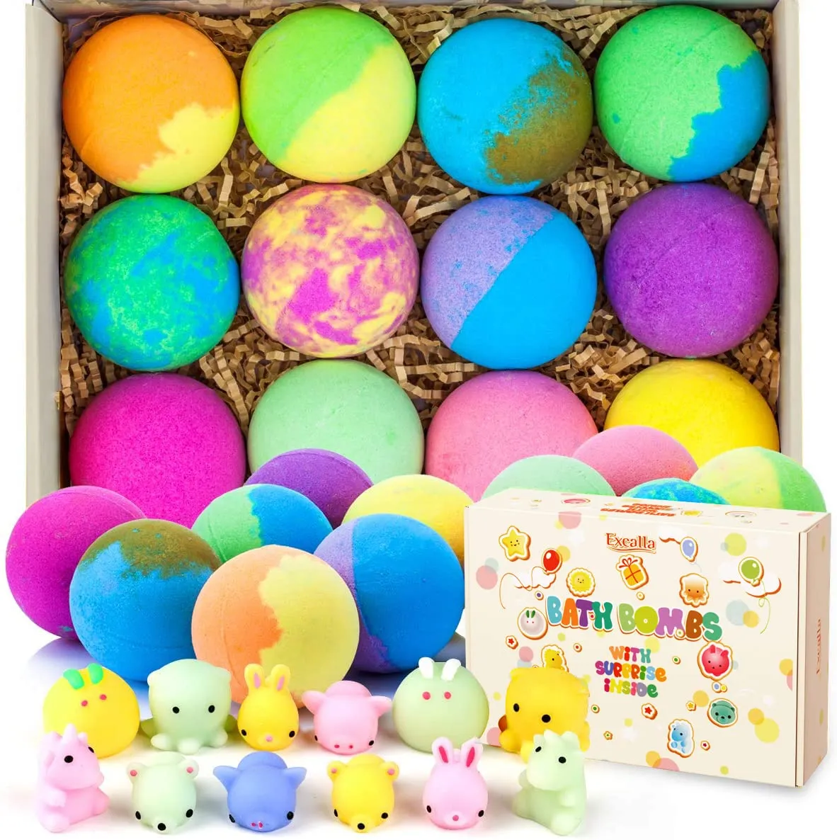 Bath Bombs for Kids with Toys Inside