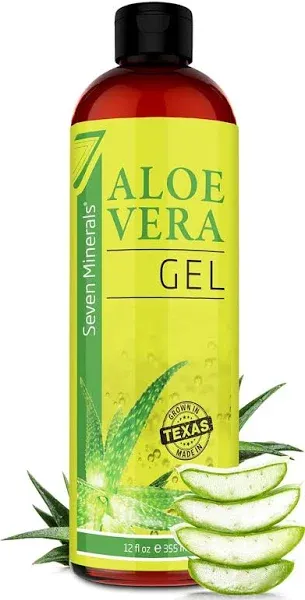 Organic Aloe Vera Gel from Freshly Cut 100% Pure Aloe - Big 12Oz - Highestqua...