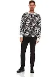 Jmr Men's Heavy Weight Long Sleeve Waffle Thermal Shirt Crew Neck Top Underwear, Colors, SizesGrey Camo, Medium, White