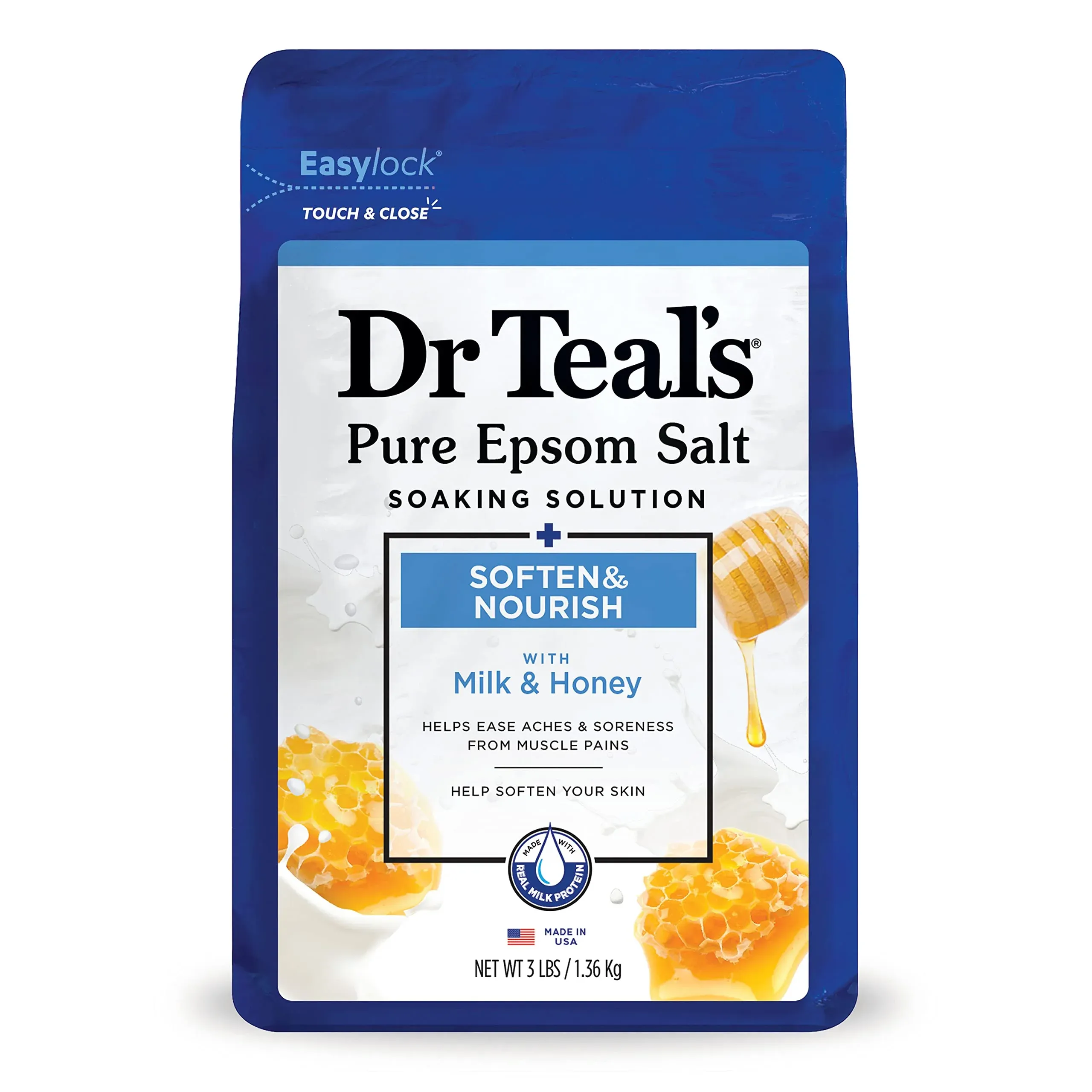 Dr Teal's Epsom Salt Soaking Solution Milk Honey