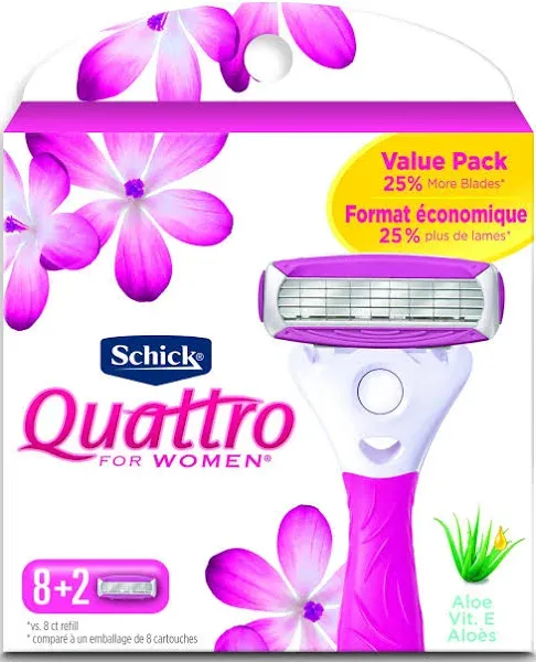 Schick Quattro Ultra Smooth Razor Blade Refills for Women