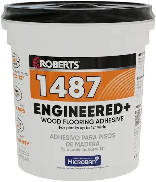 Roberts 1487-1 Construction Adhesive,Beige<wbr/>,Pail,1 Gal